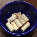 Wine corks in a bowl